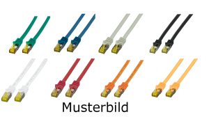1330811005weiß 0.5m patch cable Cat.6A, S/FTP PIMF, halogen-free, 10Gbit 2xKat.6A connector with latch protection, 1:1 pin assignment