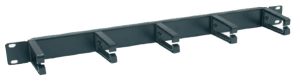 T-SO-900-617 cable management panel with 5 Buegeln 483x44x90, RAL 9005