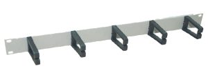 WNK-811-100 cable management panel with 5 Kunststoffbügeln 483x44x70, RAL 7035