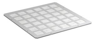 WZ-1718-42-01-011 sheet with filter mat for base frame, roof frame and roof 380x380, RAL 7035