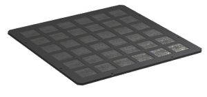 WZ-1718-42-01-161 sheet with filter mat for base frame, roof frame and roof 380x380, RAL 9005