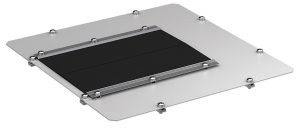WZ-5271-10-00-011 sheet with brush for base frame, roof frame and roof 380x380, RAL 7035