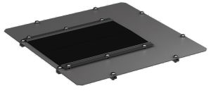 WZ-5271-10-00-161 sheet with brush for base frame, roof frame and roof 380x380, RAL 9005