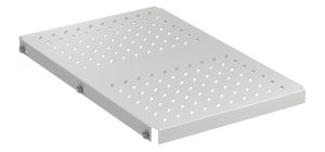 WZ-5841-06-00-011 equipment shelf for seitlichen mounting an 6 mounting rails H38mm, B483mm, heavy-duty shelf fest, depth 700, RAL 7035 load capacity ca.200kg