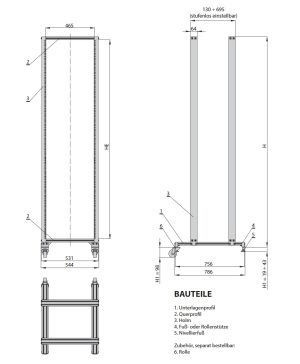 WZ-6170-01-05-011 Rack SRD 24U 1177mm, RAL 7035, load capacity 150kg