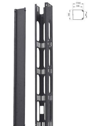 WZ-6186-22-03-161 vertical cable management strip 42U 100x111, RAL 9005
