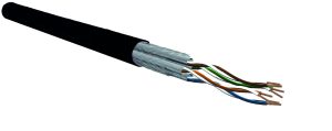 11384040 e-fairline 4x2xAWG26/7 CAT.7 Soft-PVC patch cable, black, CPR: FCA