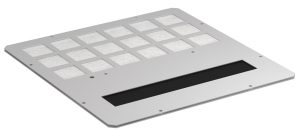 WZ-SB76-00-00-011 sheet metal with filter fleece and brush strip for base frame, roof frame and roof, 380x380, RAL 7035