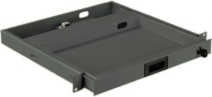 WZ-SB78-00-04-161 keyboard drawer, height 1U, depth 400 mm mounting on four 19""-profile rails, RAL 9005