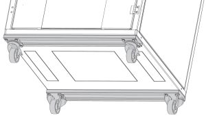 WZ-SB74-00-01-0112 support rail for casters 300 - for cabinet width 600 mm 1 Set = 2 pieces