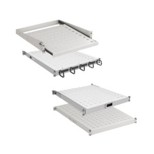 Equipment shelves, drawers, bags